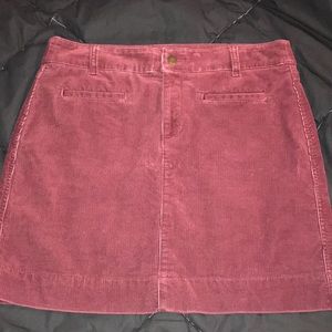 maroon corduroy skirt